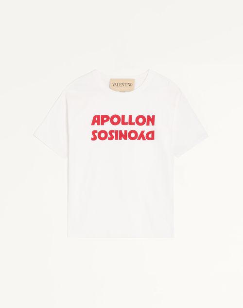 Valentino - Camiseta Valentino De Algodón Con Estampado Apollon/dyonisos - Blanco/rojo - Hombre - Camisetas Y Sudaderas
