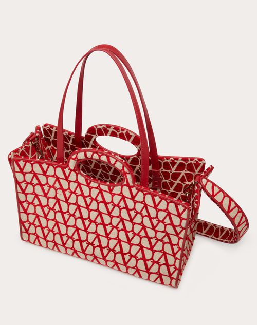 La Troisieme Toile Iconographe Shopping Bag for Woman in Beige/red