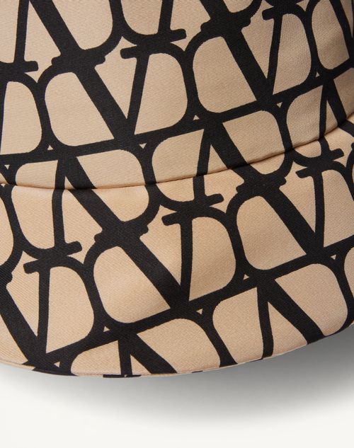 Valentino Garavani - Toile Iconographe Faille Bucket Hat - Beige/black - Woman - Hats And Gloves