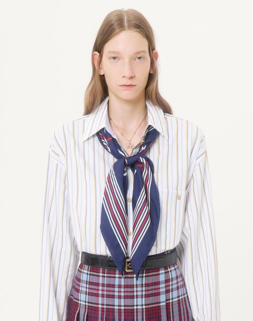 Valentino Garavani - Le Fou De L'archive Silk Scarf From The Valentino Archive - Blue/multicolor - Woman - Soft Accessories