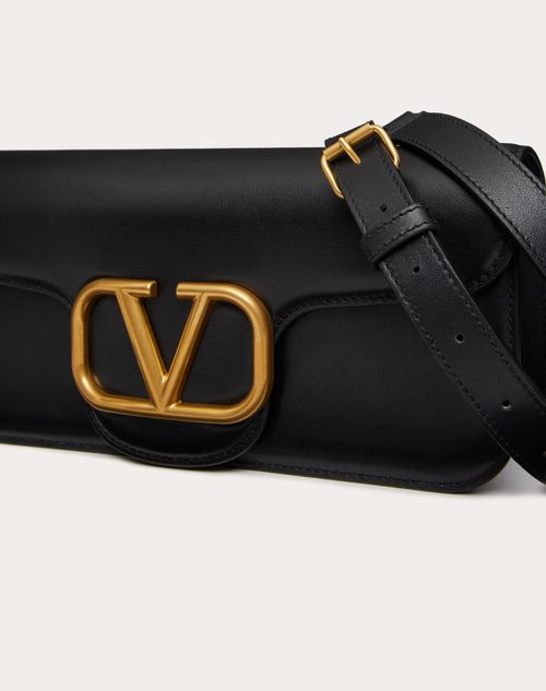 Valentino Garavani - Borsa A Tracolla Locò In Vitello - Nero - Uomo - Borse A Spalla