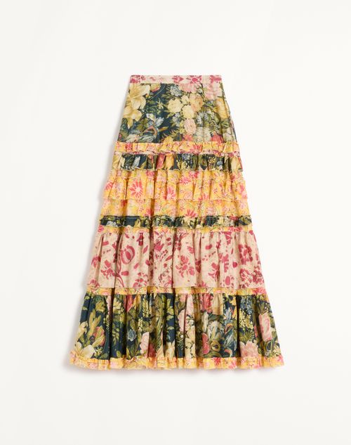 Valentino - Skirt In Mussola Apres L’hiver Macro Fiore - Multicolor - Woman - Skirts