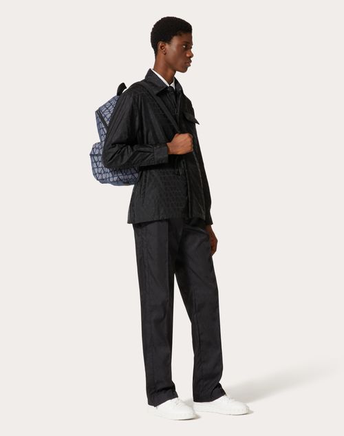 Valentino - Reversible Nylon Jacket With Toile Iconographe Pattern - Black - Man - Outerwear