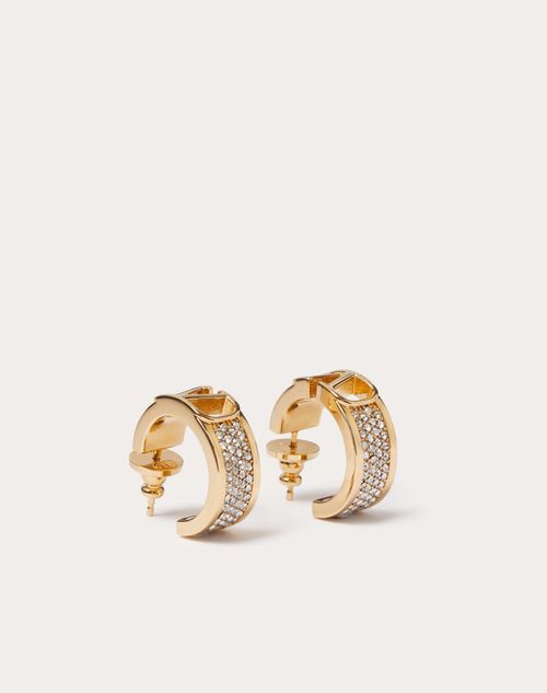Valentino Garavani - Vlogo Signature Metal And Swarovski® Crystal Earrings - Gold - Woman - Jewelry