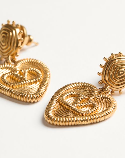 Valentino Garavani - Boucles D'oreilles Fil Perdu En Métal - Antique Brass - Femme - Bijoux Et Montres