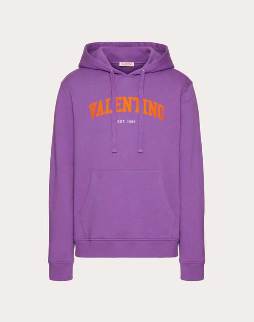 Valentino - Felpa In Cotone Con Stampa Valentino - Viola/arancione - Uomo - T-shirt E Felpe