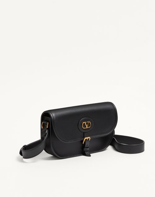 Valentino Garavani - Valentino Garavani Antibes Small Shoulder Bag In Calfskin - Black - Man - Shoulder Bags