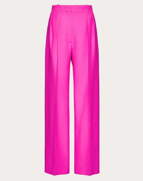 Crepe Couture Trousers for Woman in Pink Pp Valentino US