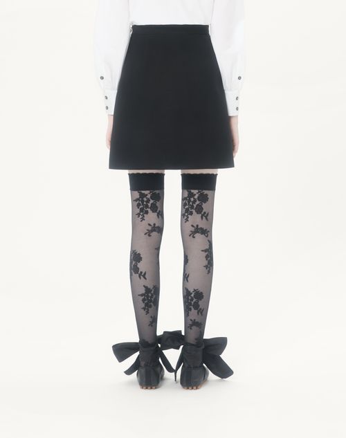 Valentino - Crepe Couture Short Skirt - Black - Woman - Skirts