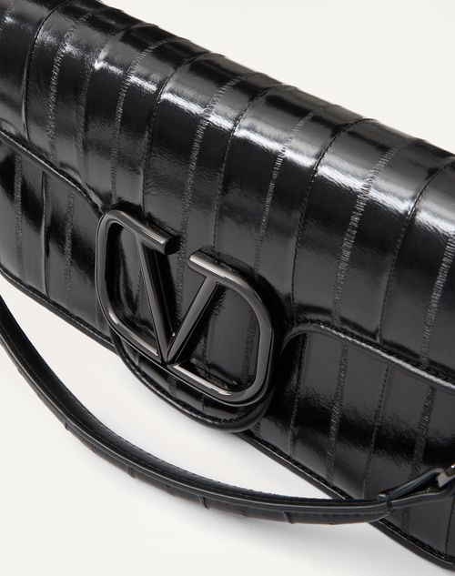 Valentino Garavani Locò Shoulder Bag In Eel Skin for Woman Valentino Garavani Locò Shoulder Bag In Eel Skin for Woman