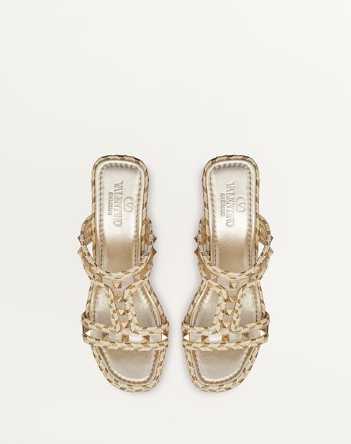 Valentino rockstud sandals clearance gold