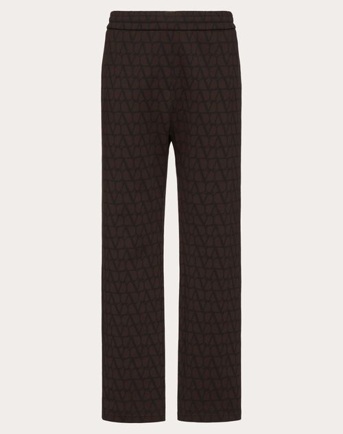 Valentino - Cotton Joggers With Toile Iconographe Print - Black - Man - Trousers And Shorts