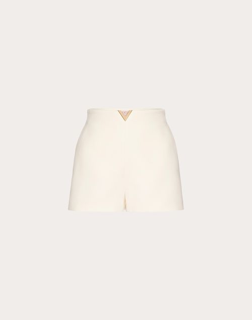 Valentino - Crepe Couture Shorts - Elfenbein - Frau - Hosen & Shorts