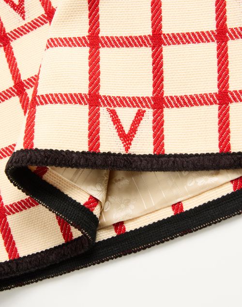 Valentino - Check Skirt With Vlogo - Birch/paris - Woman - Skirts