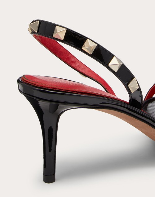 valentino rockstud leather slingback pump