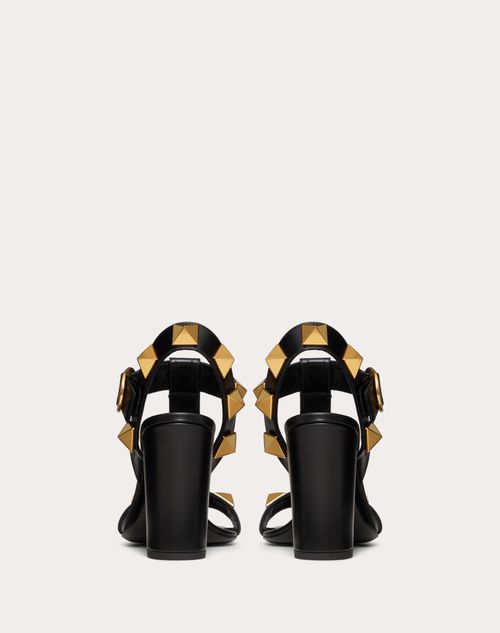 Valentino Garavani - Roman Stud Calfskin Sandal 90 Mm - Black - Woman - Woman View All