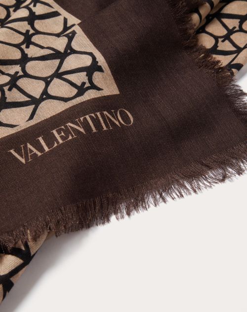 Toile Iconographe Silk Scarf in Beige - Valentino