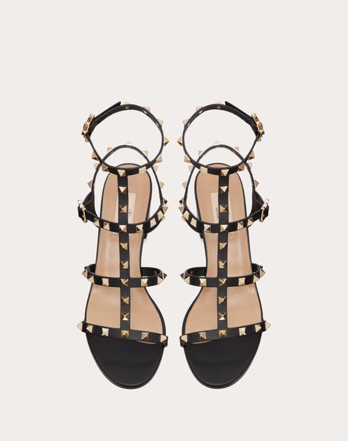 Rockstud Calfskin Ankle Strap Sandal 60 Mm for Woman in Saddle Brown |  Valentino US