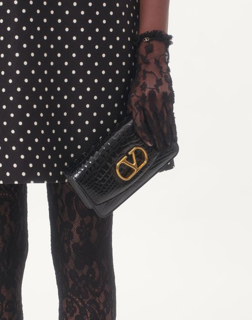 Valentino - VESTIDO CORTO SUPERGRAN CON ESTAMPADO PLUSDEPOIS - Negro/abedul/malva/prune - Mujer - Vestidos
