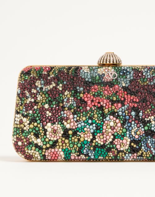 Valentino Garavani - Valentino Garavani Carry Secrets Minaudiere With Apres L'hiver Rhinestone Motif - Multicolour/crystal - Woman - Clutches