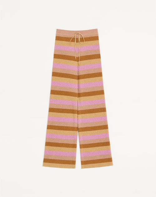 Valentino - Lurex And Cotton Knit Pants - Multicolor - Woman - Pants And Shorts
