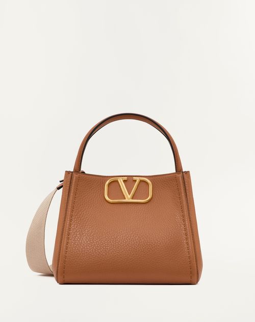 Valentino Garavani - Valentino Garavani Alltime Medium Handbag In Grainy Calfskin - Almond - Woman - Top Handle Bags