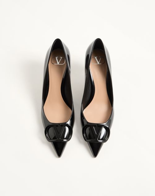 Valentino Garavani - Vlogo Signature Patent Leather Pumps 60mm - Black - Woman - Pumps And Slingbacks