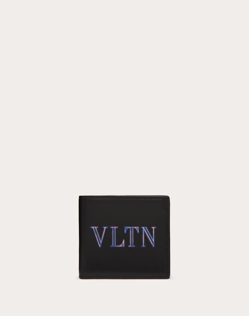 Valentino Garavani - Neon Vltn Wallet - Black/multicolor - Man - Man Bags & Accessories Sale