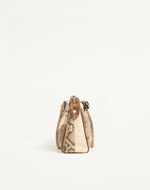 Valentino Garavani - Borsa Media A Spalla Valentino Garavani Panthea In Pelli Esotiche Motivo Chevron - Multicolor - Donna - Borse A Spalla