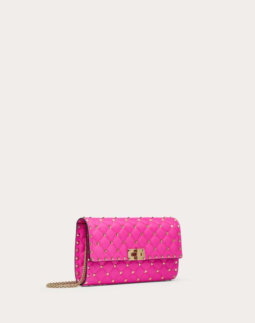 Valentino Garavani - Rockstud Spike Nappa Leather Crossbody Clutch Bag - Pink Pp - Woman - Woman Bags & Accessories Sale