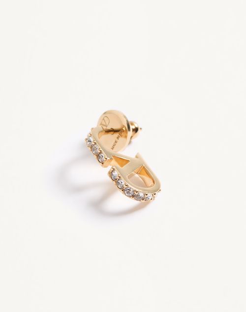 Valentino Garavani - Vlogo Signature Metal And Swarovski® Crystal Earrings - Gold/crystal - Woman - Jewelry