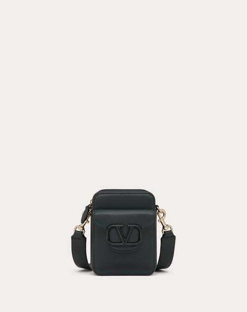 Vltn small leather crossbody bag - Valentino Garavani - Men