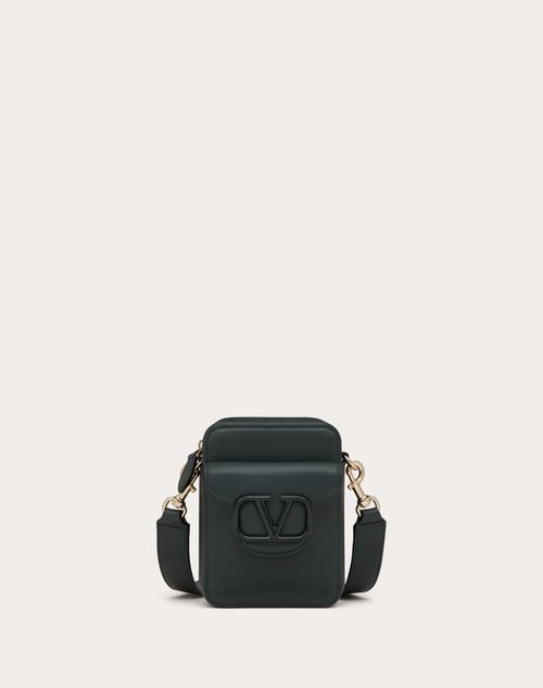Valentino Garavani - Mini Locò Crossbody Calfskin Bag - Mountain View - Man - Bags