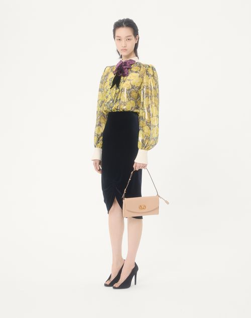 Valentino - Lurex Shirt With Après L'hiver Poppies Print - Multicolor - Woman - Shirts And Tops