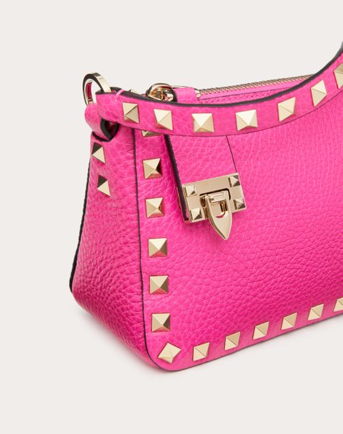 Shop Valentino Garavani Small Rockstud Leather Crossbody Bag