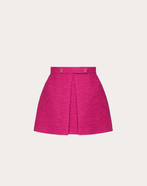 Valentino - Crisp Tweed Mini Skort - Full Pink - Woman - Shelve - Pap Tema 1