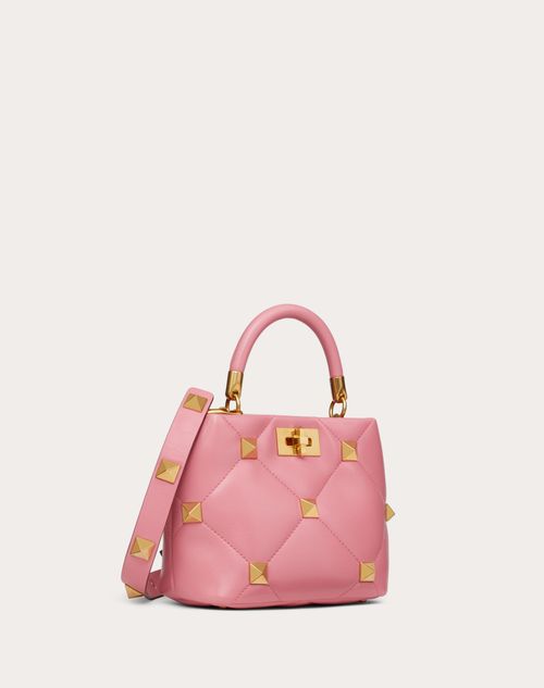 Valentino Garavani - Small Roman Stud The Handle Bag In Nappa - Pink - Woman - Woman View All