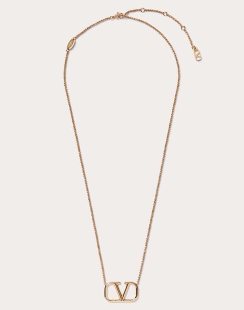 Vlogo Signature Metal Necklace for Woman in Gold | Valentino US Vlogo Signature Metal Necklace for Woman in Gold | Valentino US