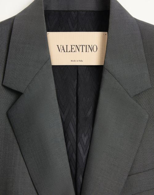 Valentino - Valentino Single-breasted Wool Jacket - Dark Grey - Man - Coats And Blazers
