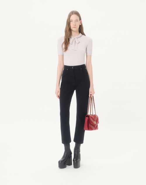 Valentino - Denim Pants - Black - Woman - Denim