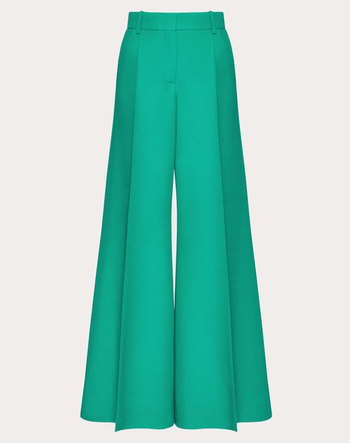 Valentino - Crepe Couture Trousers - Green - Woman - Trousers And Shorts