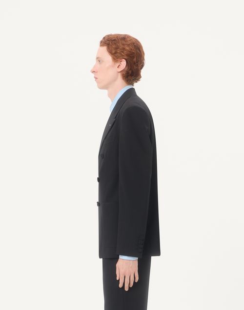 Valentino - Valentino Double-breasted Wool Jacket - Black - Man - Coats And Blazers