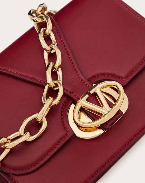 Vlogo O'clock Small Nappa Leather Shoulder Bag With Chain Vlogo O'clock Small Nappa Leather Shoulder Bag With Chain