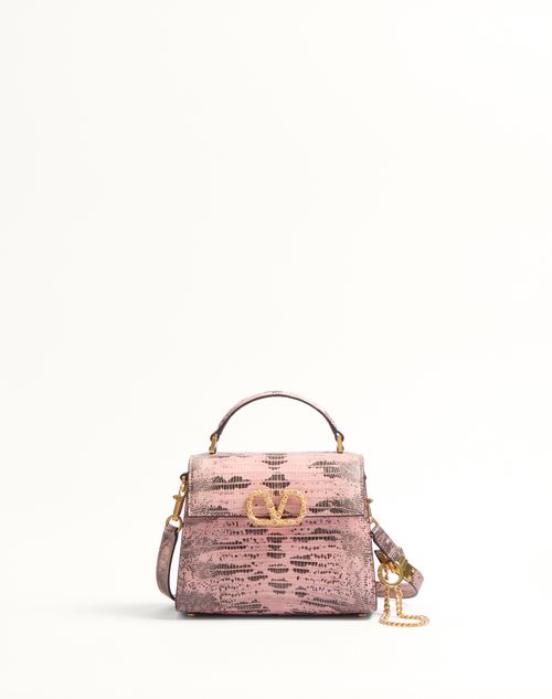 Valentino Garavani - Borsa A Mano Mini Valentino Garavani Vsling In Tejus Con Logo Gioiello - Peach Rose/rosa Antico - Donna - Valentino Garavani Vsling
