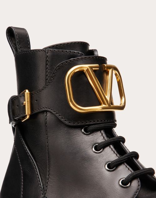 Valentino Garavani Untitled Leather Combat Boots