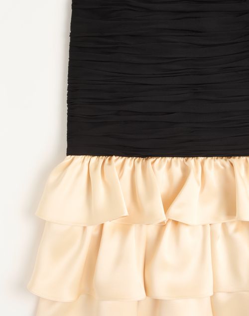 Valentino - Midi Skirt In Light Georgette - Black/birch - Woman - Skirts