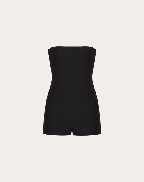 Valentino - Mono De Crepe Couture - Negro - Mujer - Vestidos