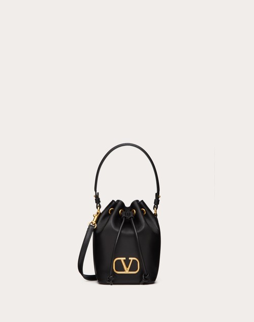 Valentino Garavani Locò leather bucket bag - Neutrals