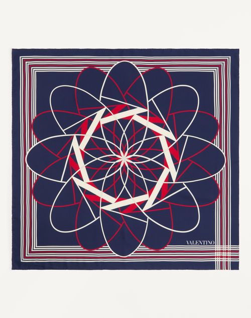 Valentino Garavani - Le Fou De L'archive Silk Scarf From The Valentino Archive - Blue/multicolor - Woman - Soft Accessories