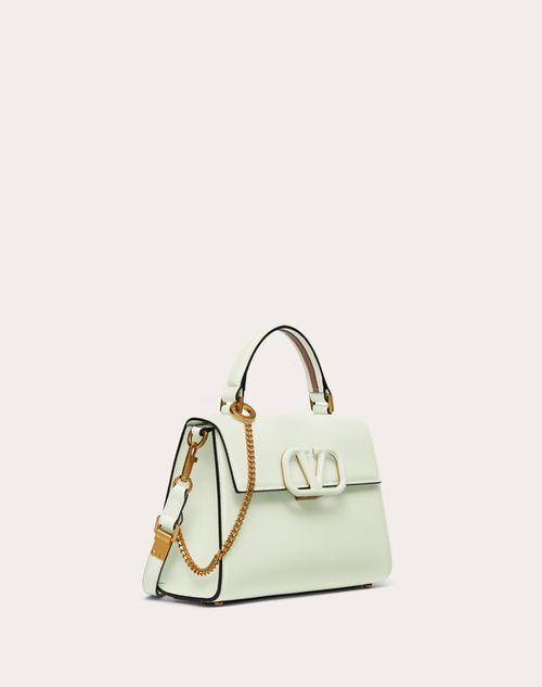 Valentino Garavani - Small Vsling Grainy Calfskin Handbag - Meadow Mist - Woman - Top Handle Bags